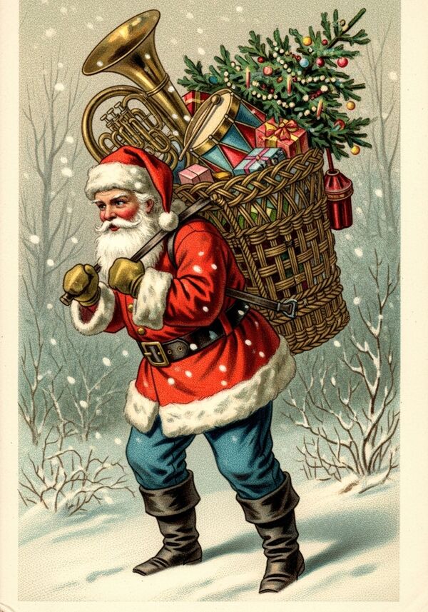 Riesig grosses Waldhorn, in einer Konzerthalle oder einer Kirche