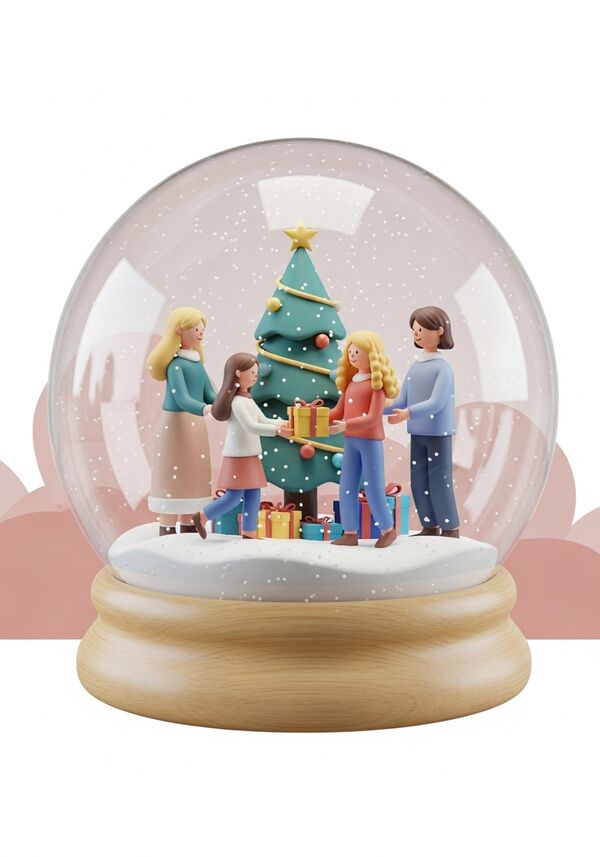 Weihnachtsbaum mit Geschenken darunter und eine blonde Frau mit langen Haaren und ein Mädchen mit braunen langen Haaren und ein jugendliches Mädchen mit blonden langen locken. Es Mistbauch noch ein mann mit dunkelbraunen, schulterhohen Haaren dabei. sie feiern zusammen weihnachten. Es sind insgesamt 2 Personen mit braunen Haaren (eine männlich und eine weiblich) und 2 Personen mit blonden haaren (beide weiblich aber eine davon mit locken). Insgesamt sind sie 4 Personen!



