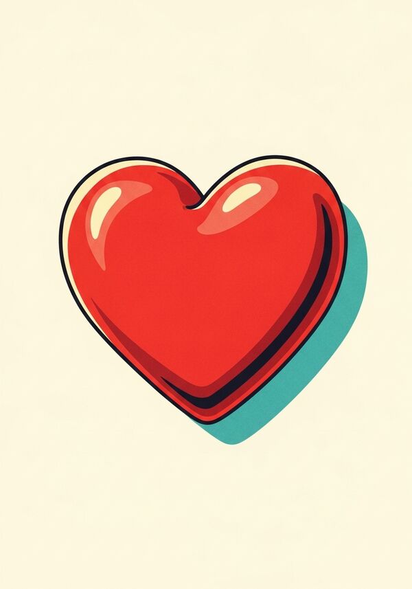 ein gezeichnetes  liebes herz  (kein echtes herz)