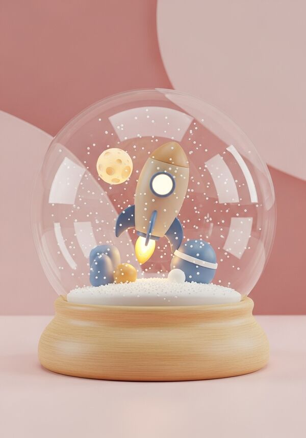 eine rakete fliegt zum Mond