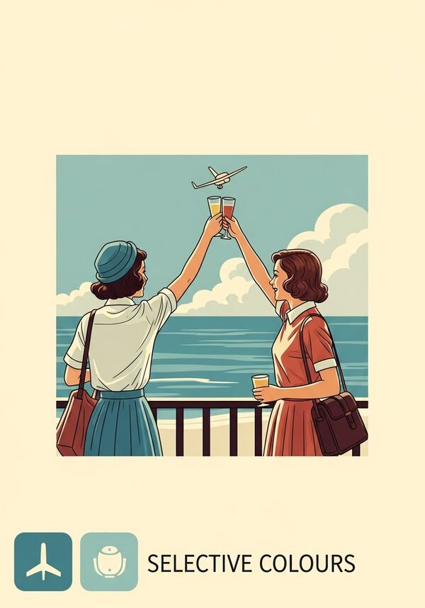 zwei Mädchen am feiern für ihre Freundschaft