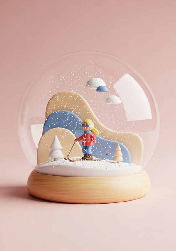 ein Mädchen am Skifahren mit blonden haaren
