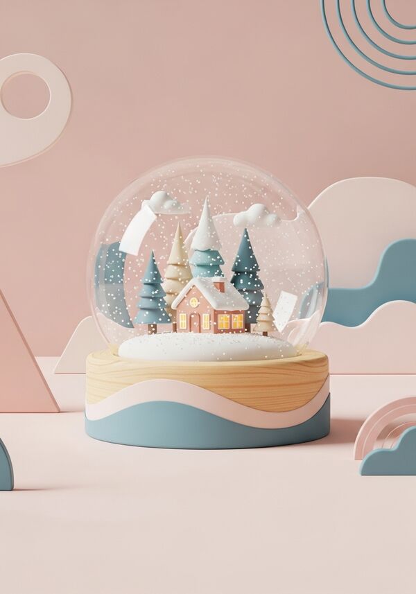 Mach so ein schönes Bild mit Wald hinten Schneehaus 